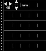 Lindner Omnia lehti 25 taskua (46 x 55 mm) musta