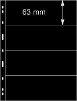 Uniplate Lehdet. 4 taskua 63 mm. 5kpl. Musta