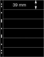 Uniplate Stocksheets. 6 strips 39 mm. 5pcs. Black