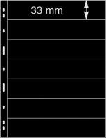 Uniplate Stocksheets. 7 strips 33 mm. 5pcs. Black