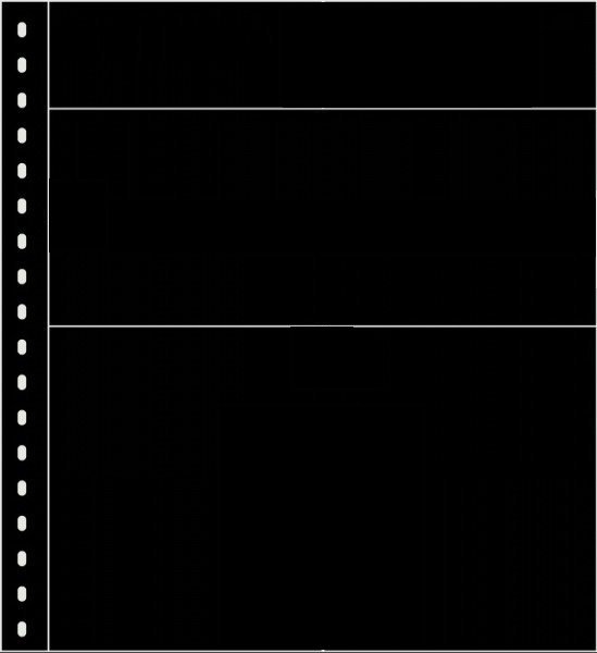 Lindner Omnia Page 3 pockets 45, 90 and 140 mm black