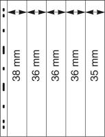 Uniplate Lehdet. 38+3x36+35mm pystytaskua. 5kpl. Kirkas