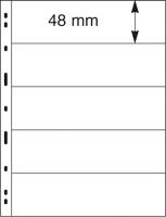 Uniplate Stocksheets. 5 strips 48 mm. 5pcs. Crystal clear