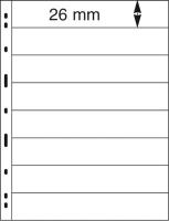 Uniplate Stocksheets. 8 strips 26 mm. 5pcs. Crystal clear