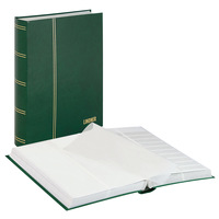 Stockbook Lindner Standard 64 white div.pages A4 Green