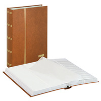 Stockbook Lindner Standard 64 white div.pages A4 Brown