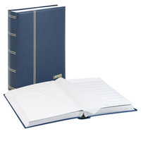 Stamp Stockbook Lindner Elegant 64 white pages A4 blue