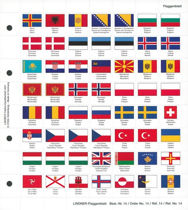 Perforated euro color flags I