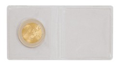 Double coin envelopes, crystal clear plastic, max 40mm, 100 pcs