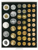 Coin Storage Box, compartments 24, 28, 39, 44 mm, black