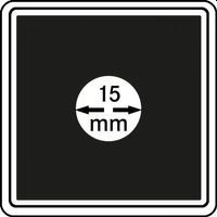 Neliö kolikkokapselit 15 mm CARREE 4 kpl pakkaus