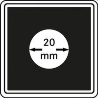 Neliö kolikkokapselit 20 mm CARREE 4 kpl pakkaus