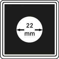 Neliö kolikkokapselit 22 mm CARREE 4 kpl pakkaus