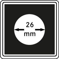 Neliö kolikkokapselit 26 mm CARREE 4 kpl pakkaus