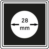 Neliö kolikkokapselit 28 mm CARREE 4 kpl pakkaus