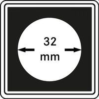 Neliö kolikkokapselit 32 mm CARREE 4 kpl pakkaus