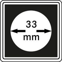 Neliö kolikkokapselit 33 mm CARREE 4 kpl pakkaus