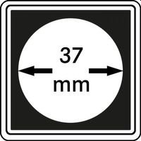 Neliö kolikkokapselit 37 mm CARREE 4 kpl pakkaus