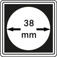 Neliö kolikkokapselit 38 mm CARREE 4 kpl pakkaus