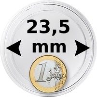 Coin capsule for Ø 23.5 mm coin (1 euro) 10 pcs