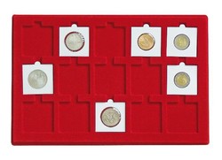 Tray for Lindner 2329 coin case. For 15 coin holders up to 50 mm