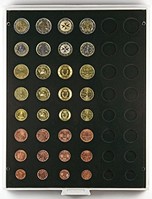 Coin Storage Box for 6x Euro Coin Sets, black