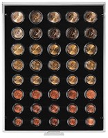 Coin Storage Box for 5 euro coin sets in capsules, black