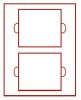 Raha ja mitalilaatikko d-box 140 x 123 mm, pun/harmaa