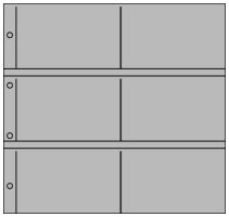 Postikorttilehti XL 2x 6 vaakataskua 165 x 105 mm harmaa