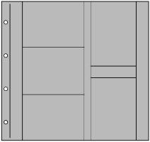 Postikorttilehti XL 2x 5 taskua: 108 x 160 mm mix harmaa