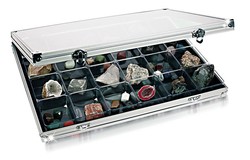 ALU collection showcase with 24 compartments 68 x 58 mm