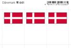 Denmark country flag stickers (6 pcs)