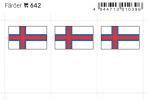 Faroe Islands country flag stickers (6 pcs)