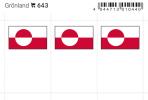 Greenland country flag stickers (6 pcs)