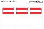 Austria country flag stickers (6 pcs)