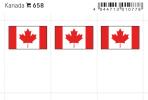 Canada country flag stickers (6 pcs)