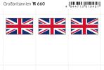 Great Britain country flag stickers (6 pcs)