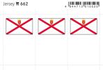 Jersey country flag stickers (6 pcs)