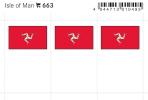 Isle of Man country flag stickers (6 pcs)