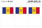 Andorra country flag stickers (6 pcs)