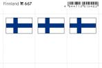 Finland country flag stickers (6 pcs)