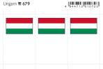 Hungary country flag stickers (6 pcs)