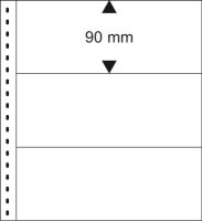 Lindner Banknote Album Page, 3 pockets 240 x 90 mm (white)