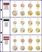 Slovakia, Eesti, Latvia lisälehti Lindner 8450 kansioon