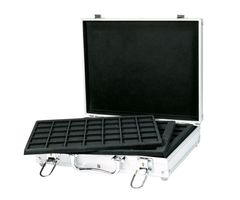 ALU Coin Carrying Case with 5 trays black