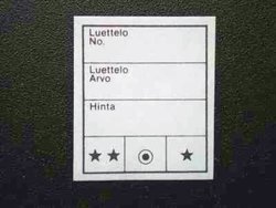 Hintalappu - Numerointilappu paperia 1000 kpl