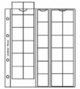 K4 Single page for coin album Karat. Pockets 30x 30 x 30 mm