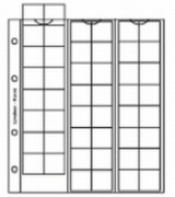 K6 Single page for coin album Karat. Pockets 48x 22 x 22 mm