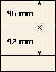 96 mm | 92 mm | Lindner T-Blank lehti