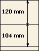 120 mm | 104 mm | Lindner T-Blank lehti